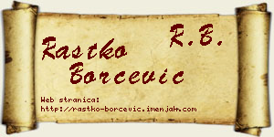 Rastko Borčević vizit kartica